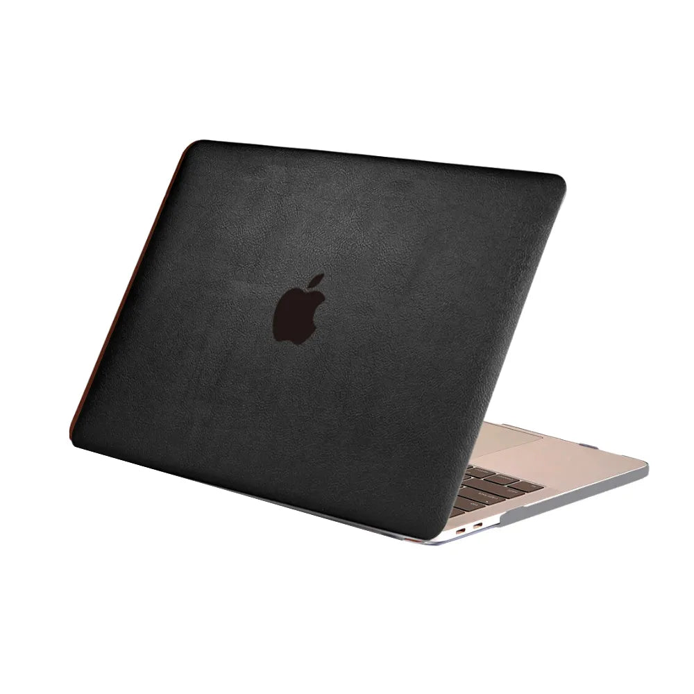 Carcasa para MacBook de Cuero Sintético Negro - Vivaldo