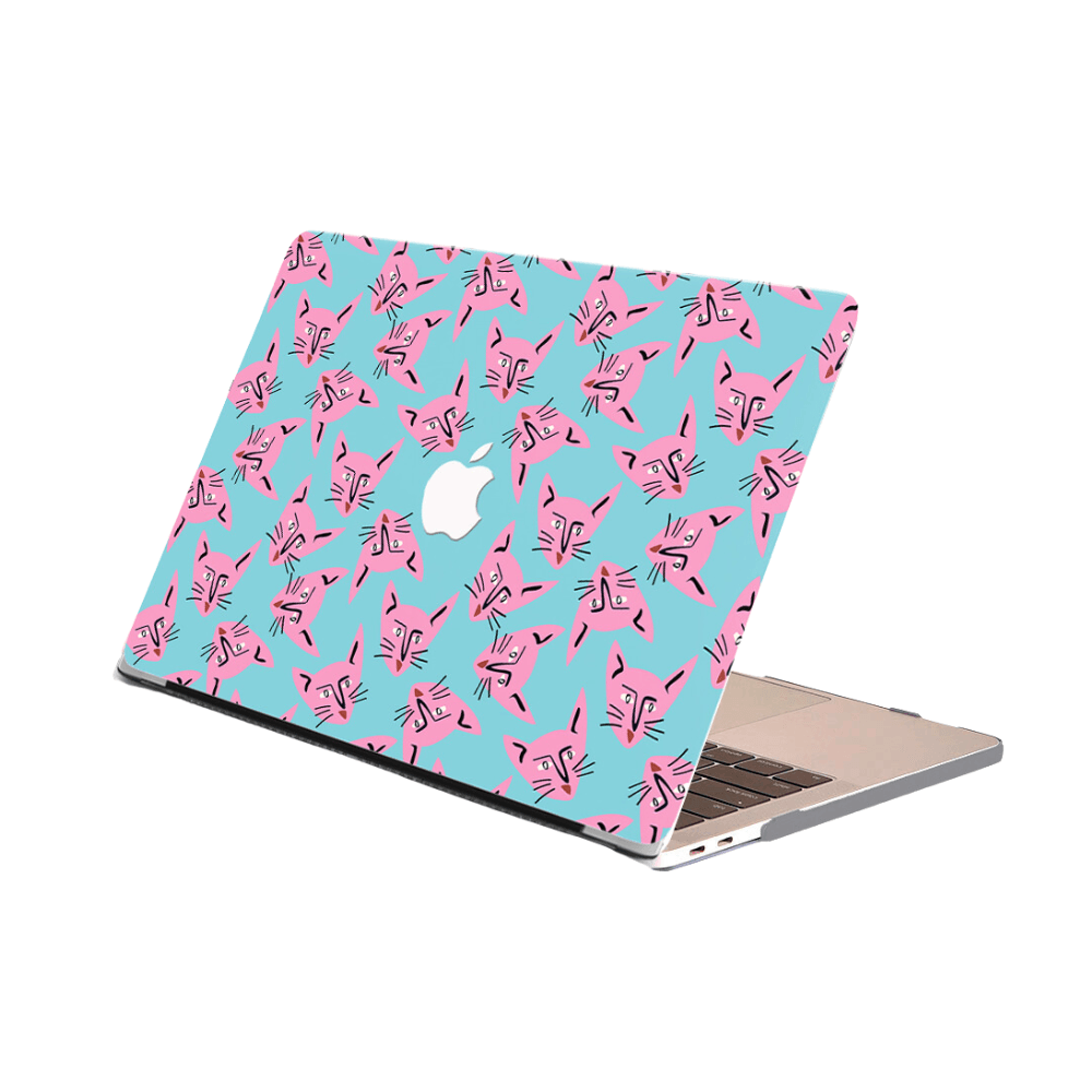 Carcasa para MacBook con Estampado de Gatos Rosas - Vivaldo