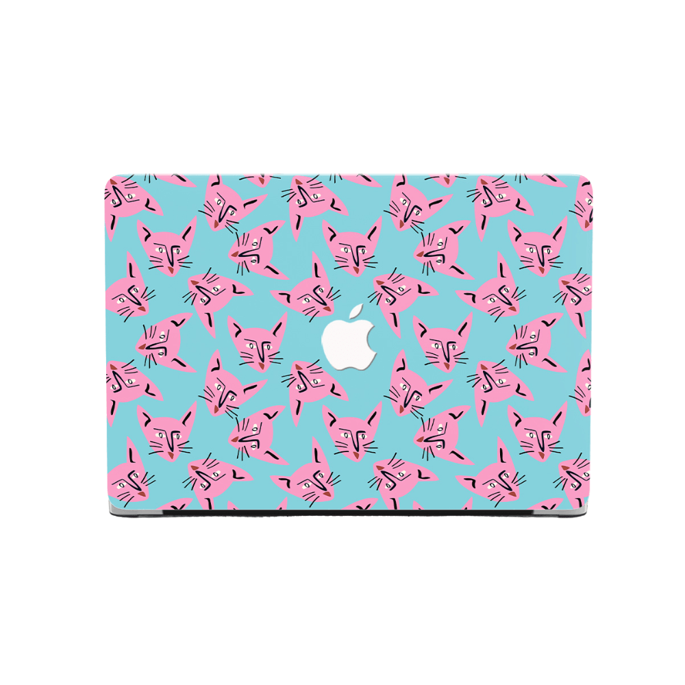 Carcasa para MacBook con Estampado de Gatos Rosas - Vivaldo