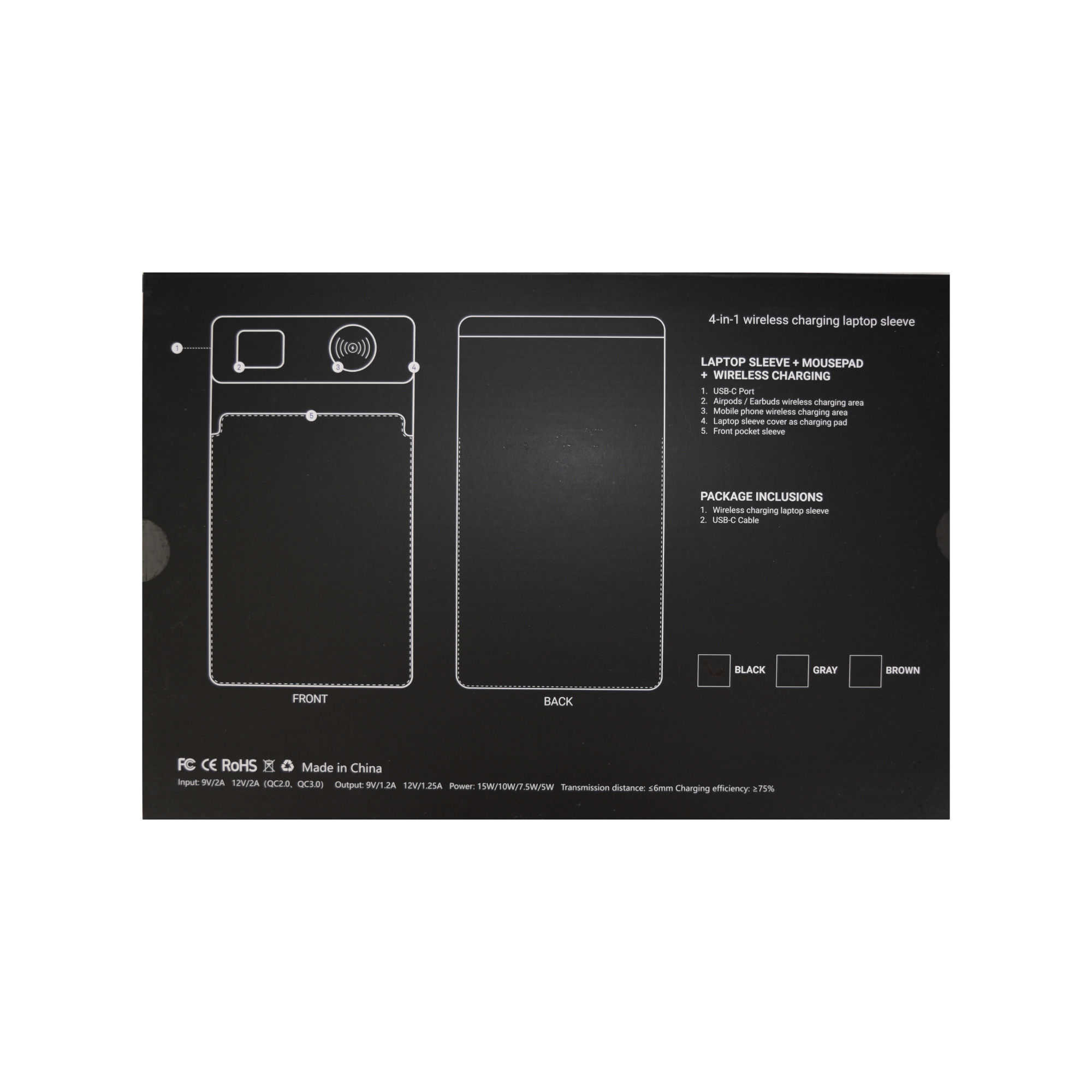 VoltSleeve Funda para Portátil con Carga Inalámbrica