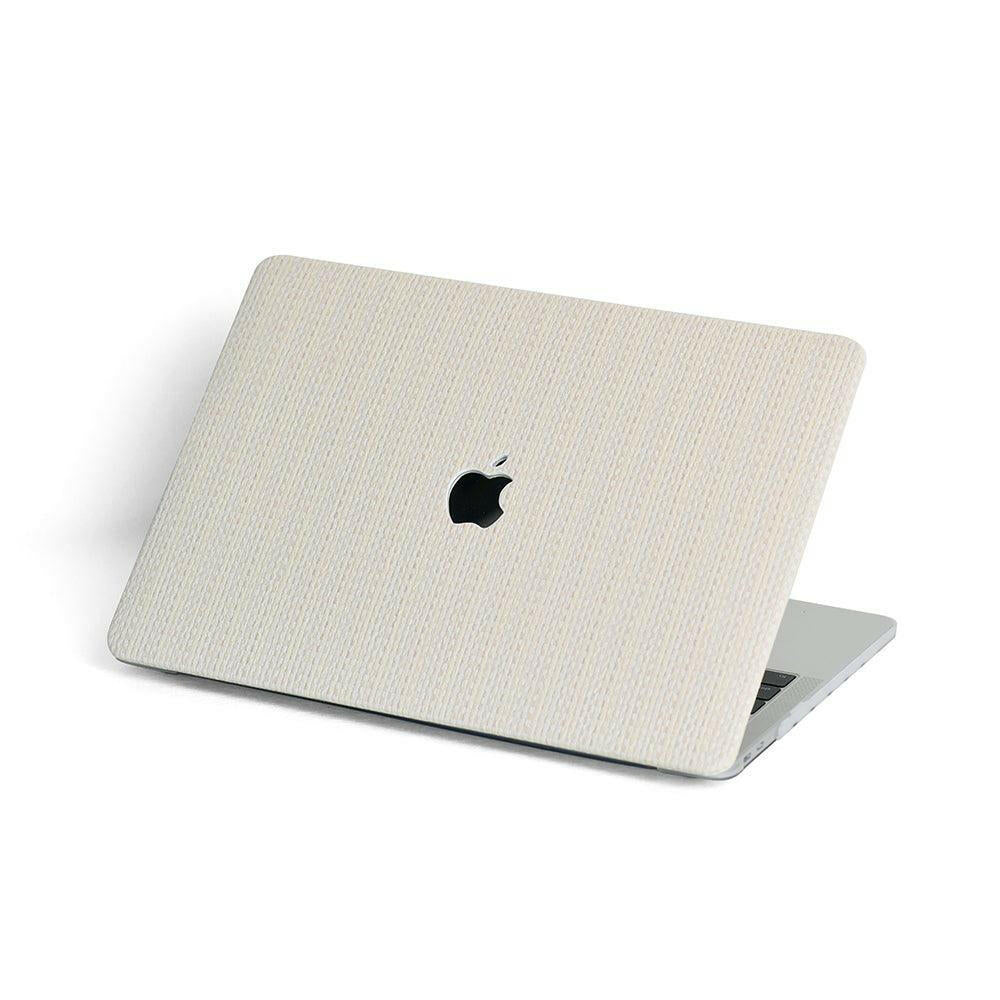 Carcasa para MacBook de Cuero Sintético Tejido Beige - Vivaldo.