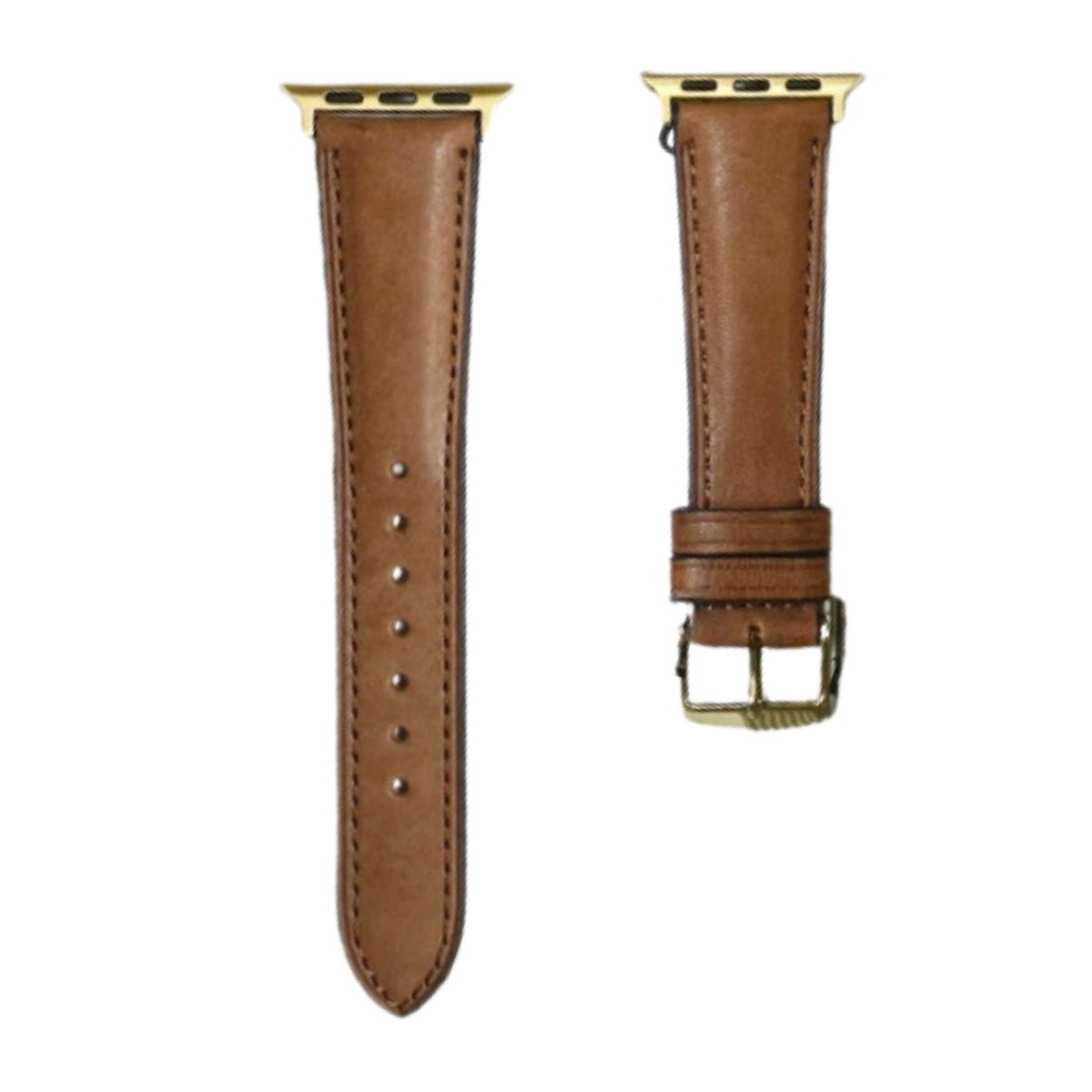Correa de cuero vintage mate para Apple Watch en color marrón miel, estilo clásico y elegante de Vivaldo.