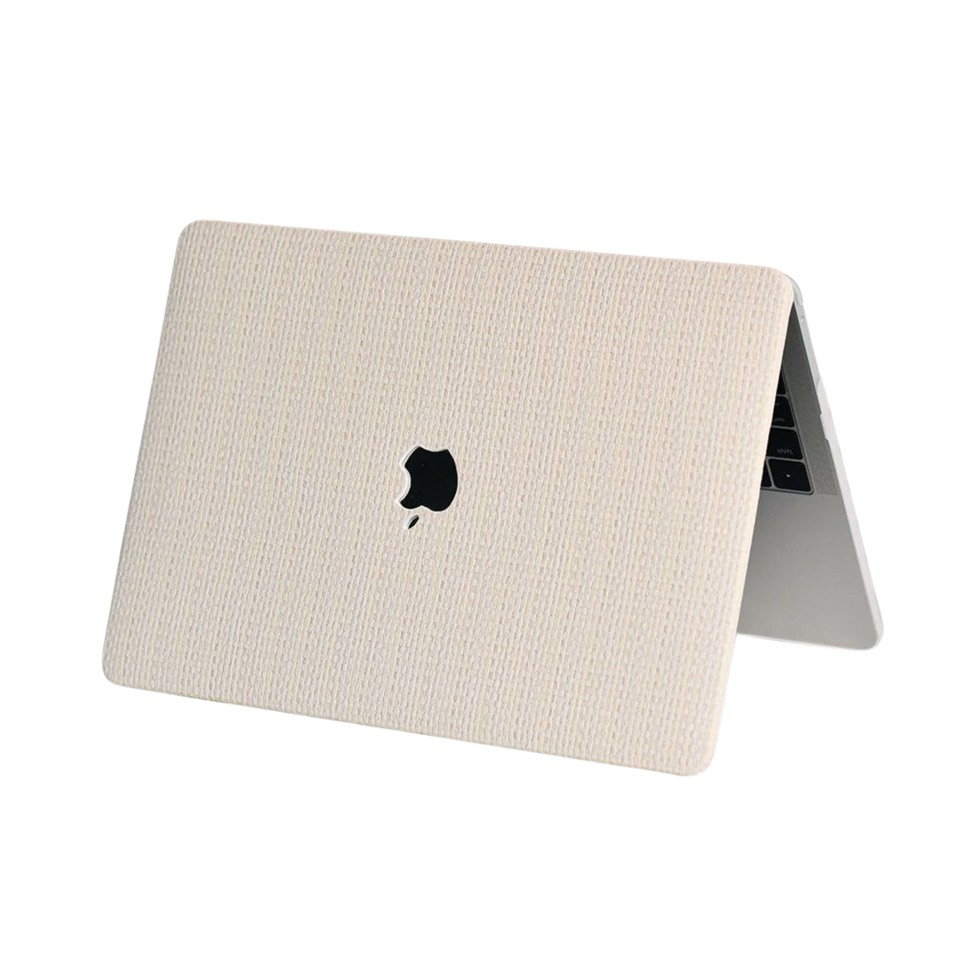 Carcasa para MacBook de Cuero Sintético Tejido Beige - Vivaldo