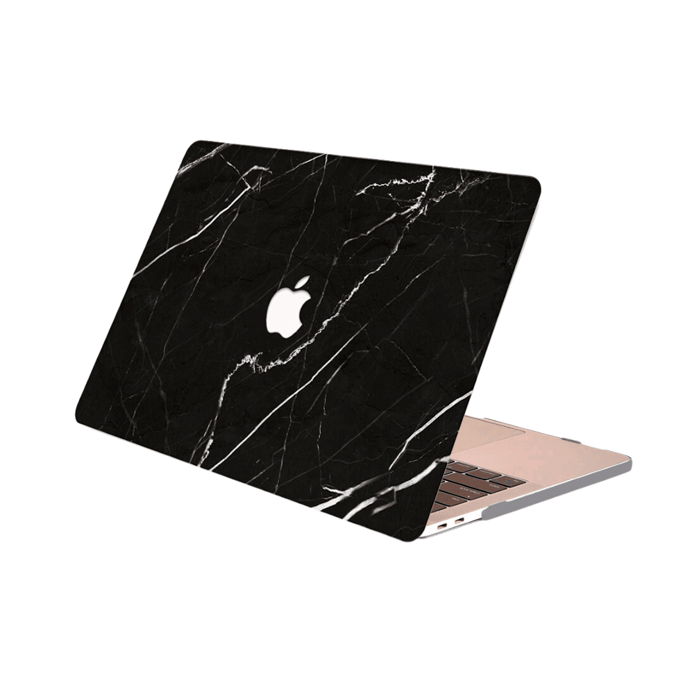 MacBook Case with Black Marble Design