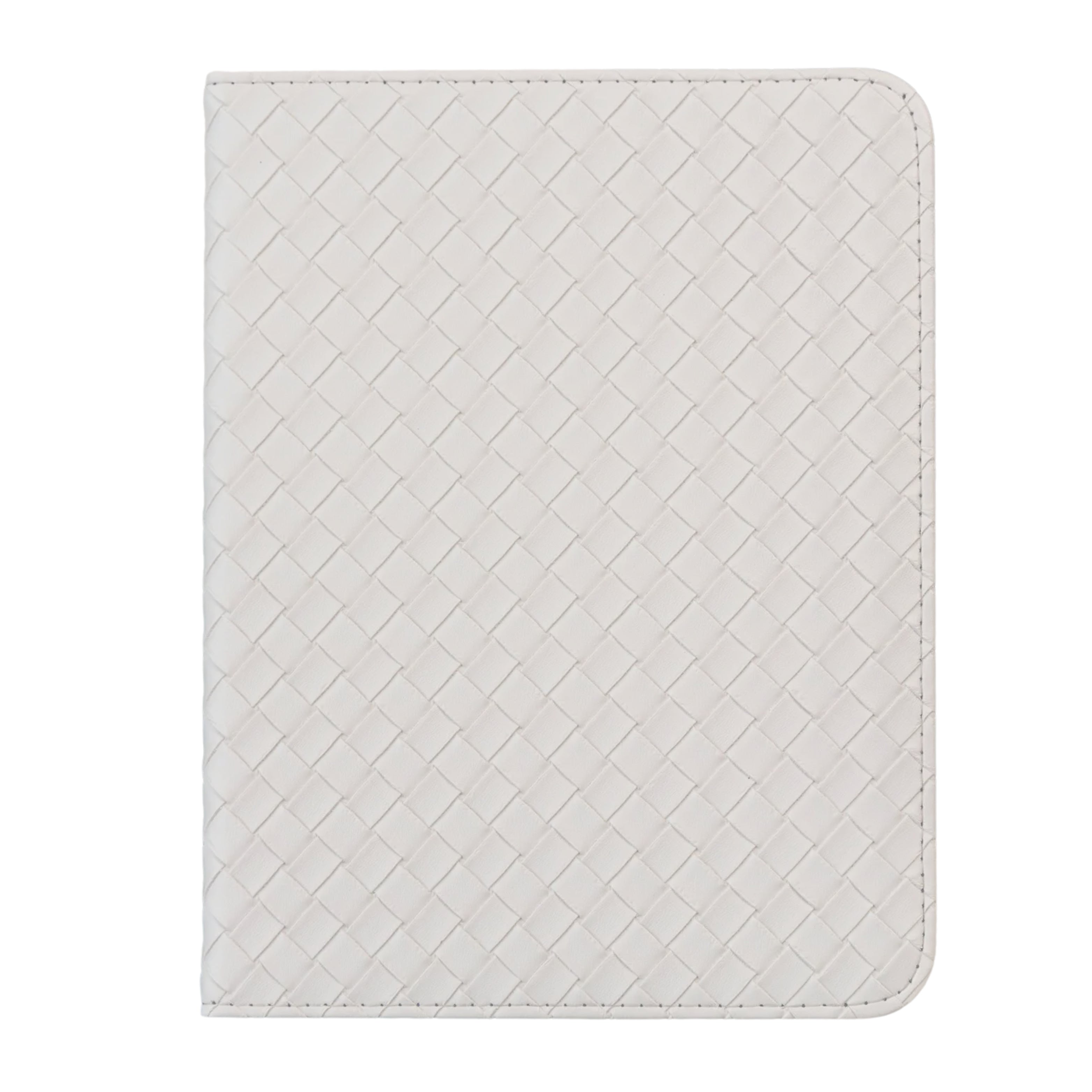 Funda para iPad de Cuero Sintético Trenzado Beige - Vivaldo