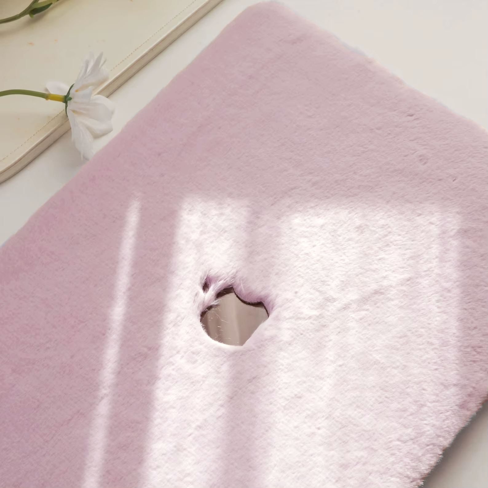 Carcasa para MacBook de Felpa de Peluche Suave Rosa - Vivaldo