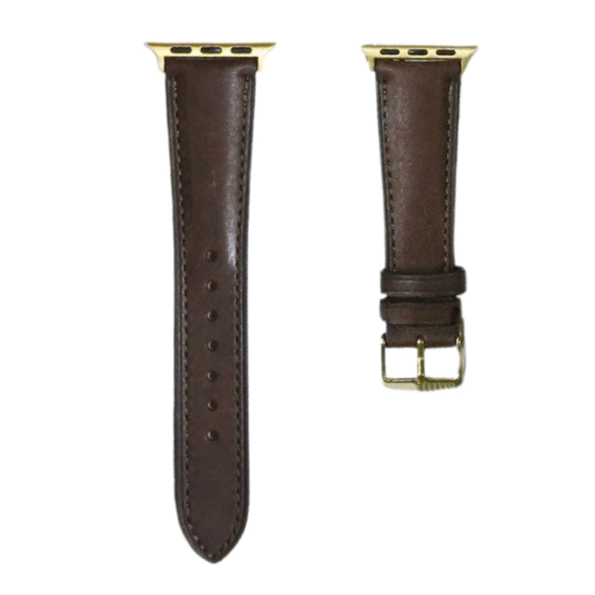 Correa de cuero vintage mate para Apple Watch de la marca Vivaldo en color café, con diseño clásico y acabado elegante.