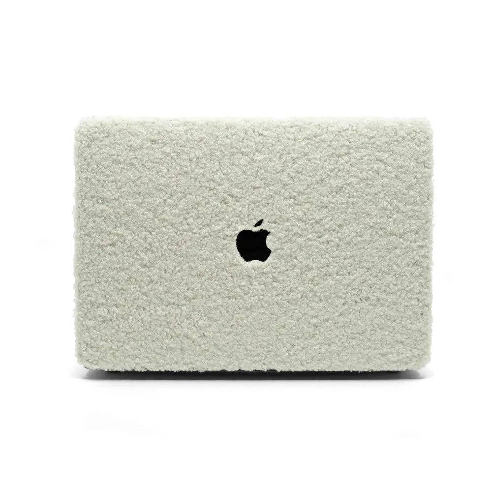 Carcasa para MacBook de Felpa de Peluche Beige - Vivaldo.