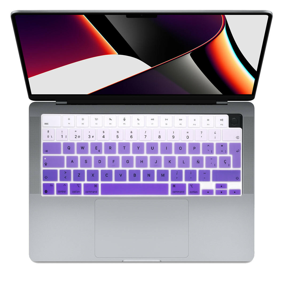 Cubreteclado MacBook – Diseño Morado Degradado - Vivaldo.