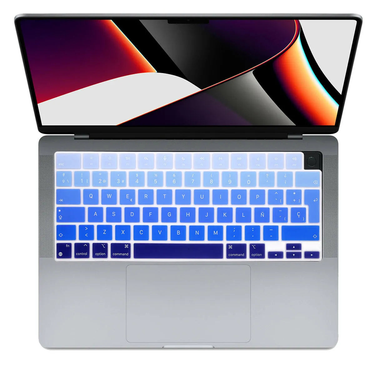 Cubreteclado MacBook – Diseño Azul Degradado - Vivaldo.