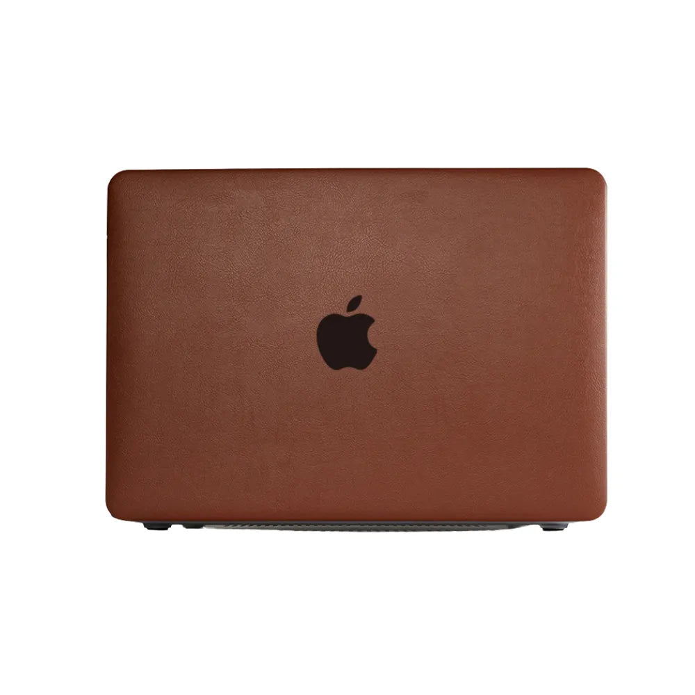 MacBook Case in Brown Faux Leather Vivaldo - Main Image