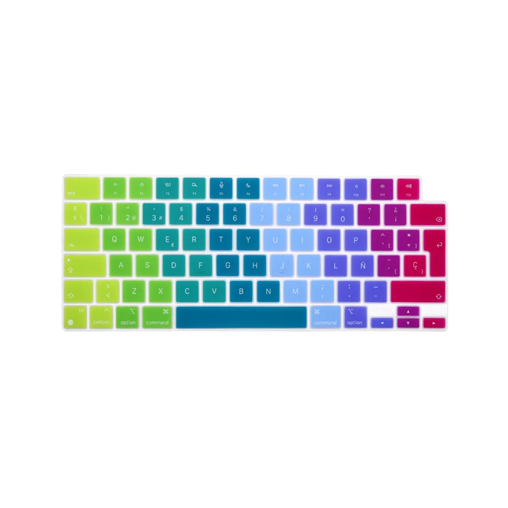 Cubreteclado MacBook – Diseño Multicolor Arcoíris - Vivaldo.