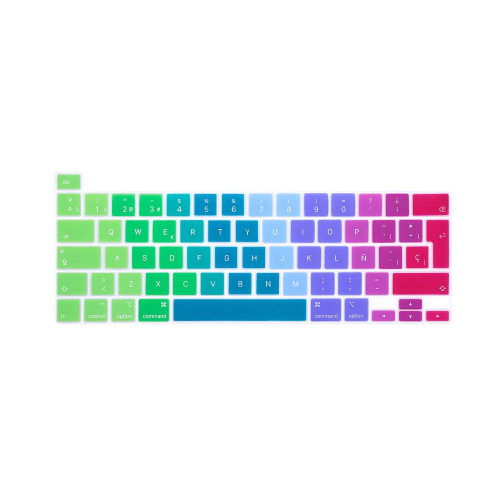 Cubreteclado MacBook – Diseño Multicolor Arcoíris - Vivaldo.