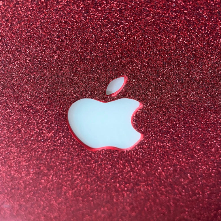 Carcasa para MacBook con Purpurina Roja - Vivaldo