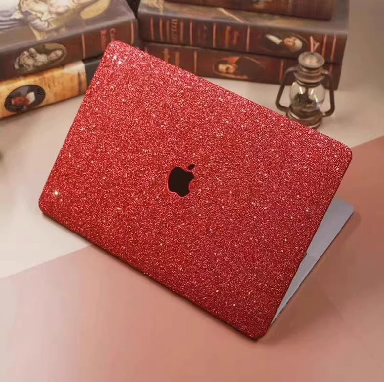 Carcasa para MacBook con Purpurina Roja - Vivaldo