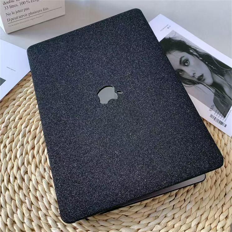 MacBook Case with Black Glitter