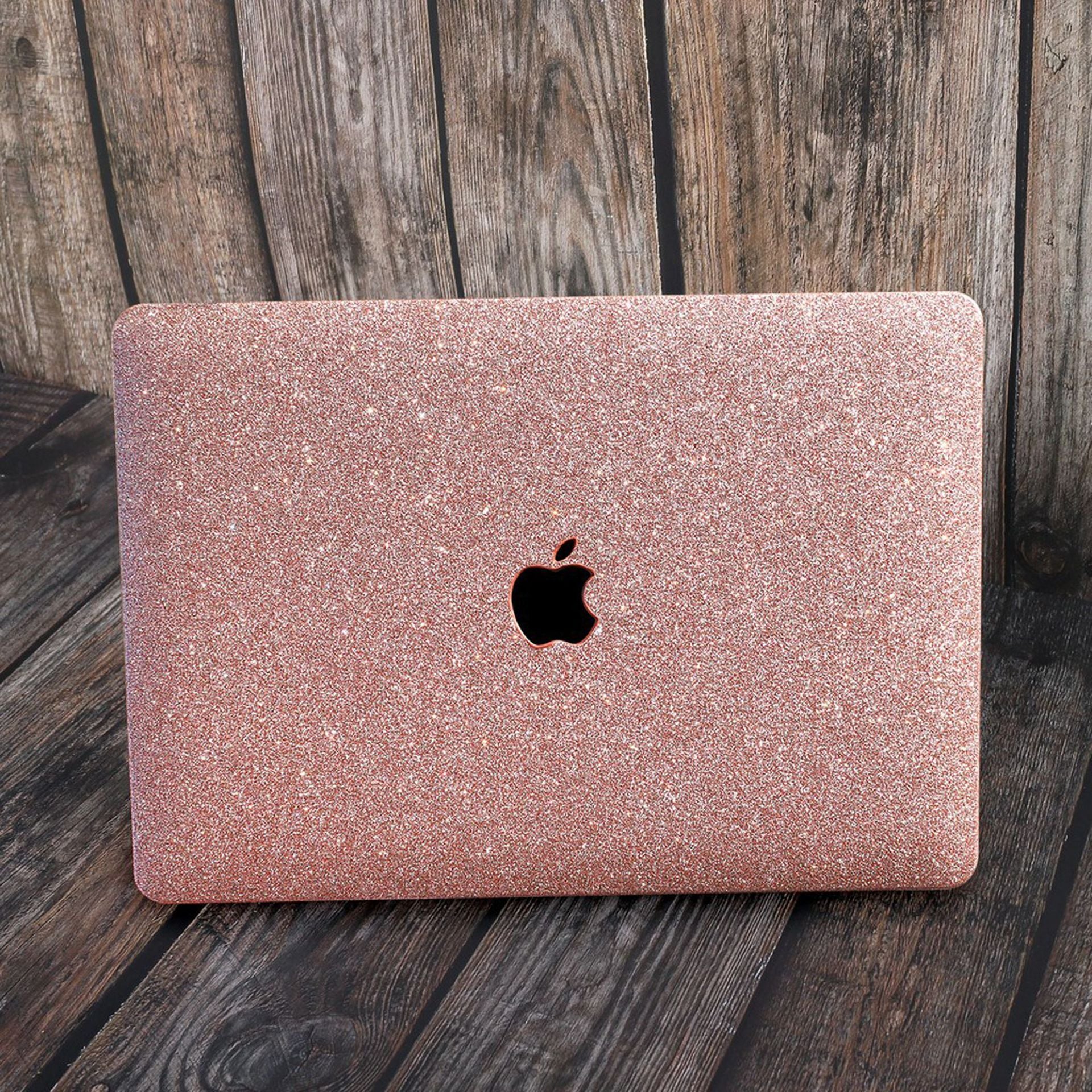 MacBook Case with Rose Glitter