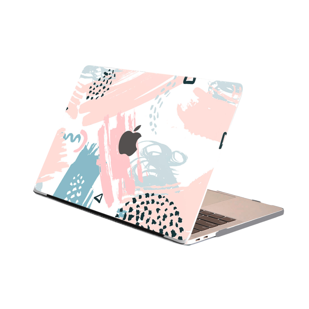 Carcasa para MacBook con Diseño Abstracto Rosa y Azul - Vivaldo.