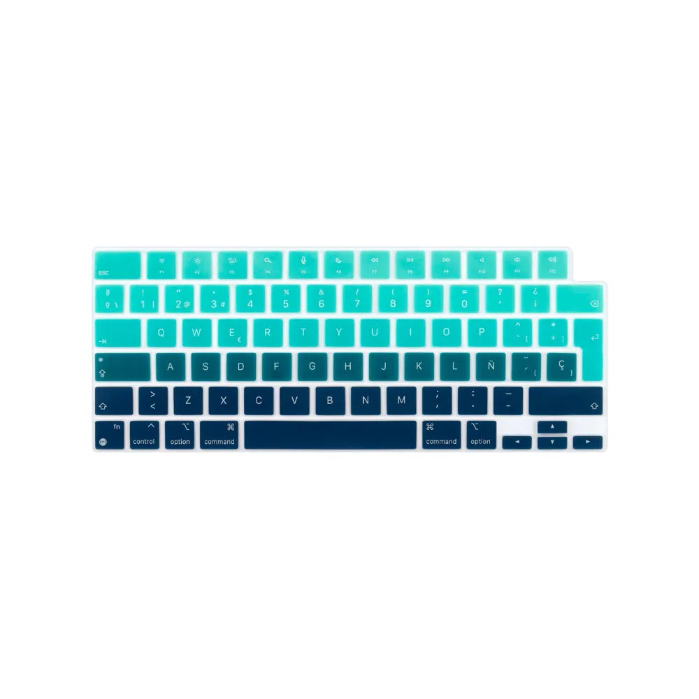 Cubreteclado MacBook – Diseño Verde-Azul Degradado - Vivaldo.