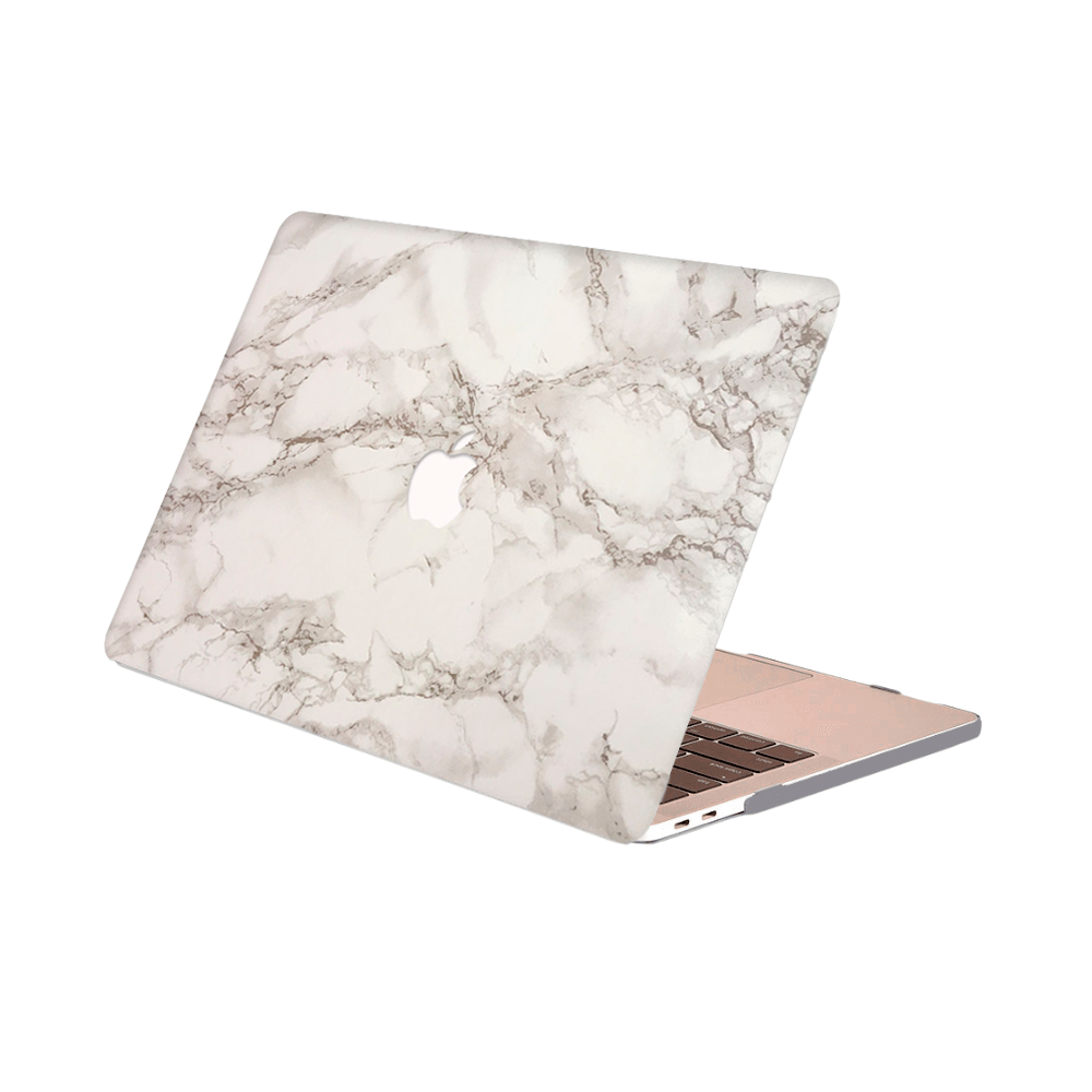 MacBook Case with White Marble Design