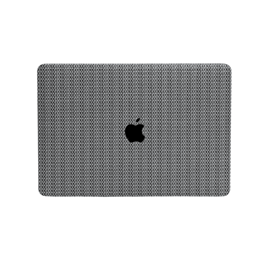 Carcasa para MacBook de Cuero Sintético Tejido Gris - Vivaldo.