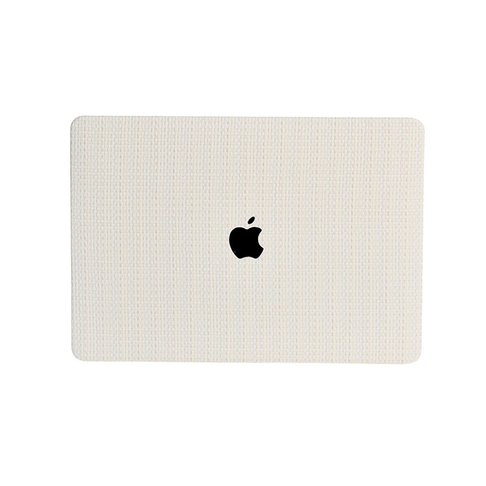 Carcasa para MacBook de Cuero Sintético Tejido Beige - Vivaldo.