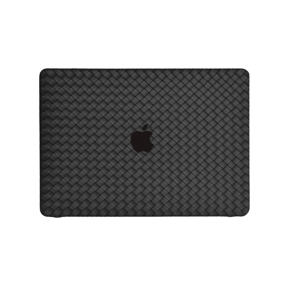 Carcasa para MacBook de Cuero Sintético Trenzado Negro - Vivaldo.