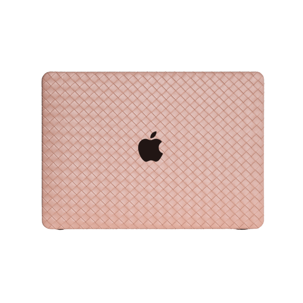 Carcasa para MacBook de Cuero Sintético Trenzado Rosa - Vivaldo.