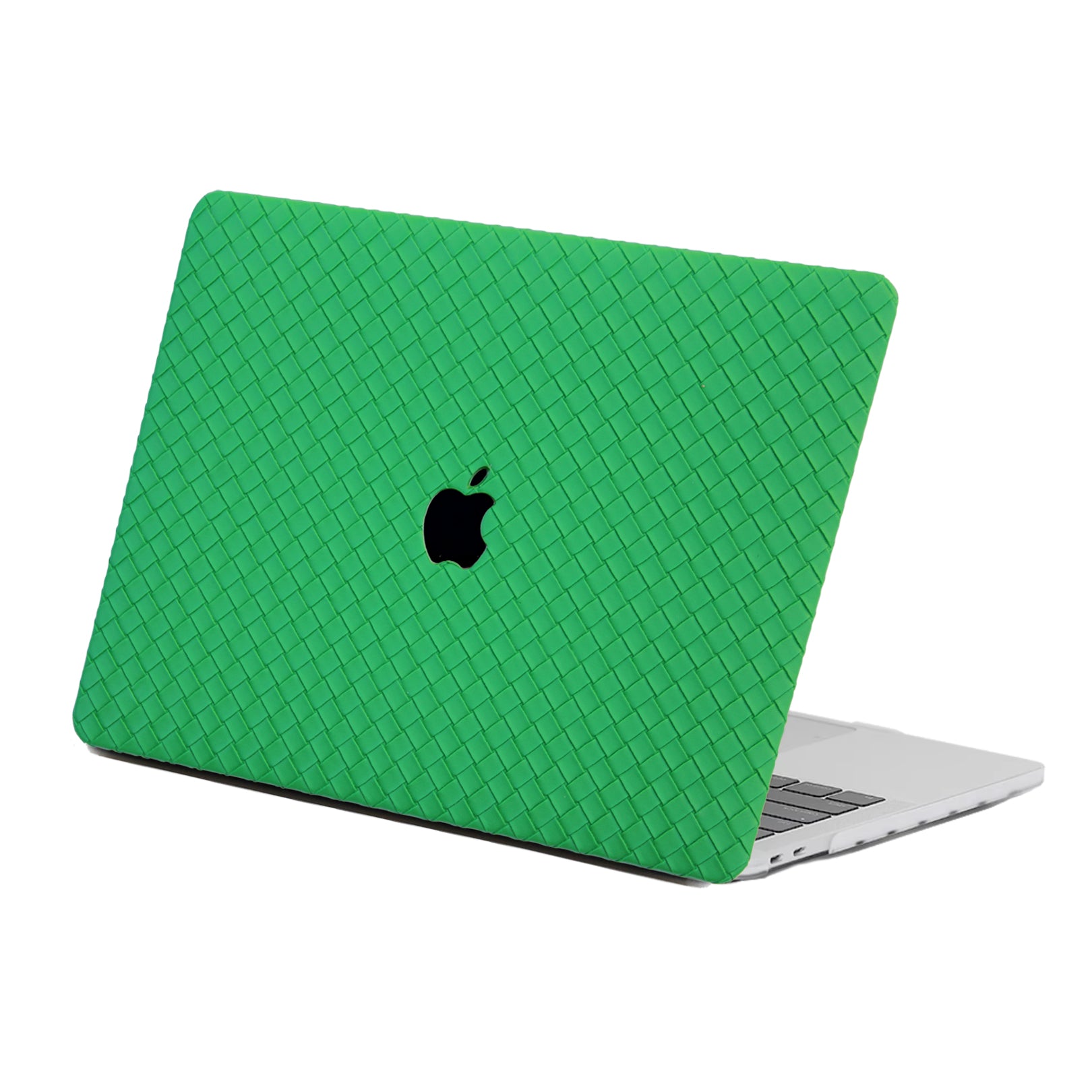 Carcasa para MacBook de Cuero Sintético Trenzado Verde - Vivaldo