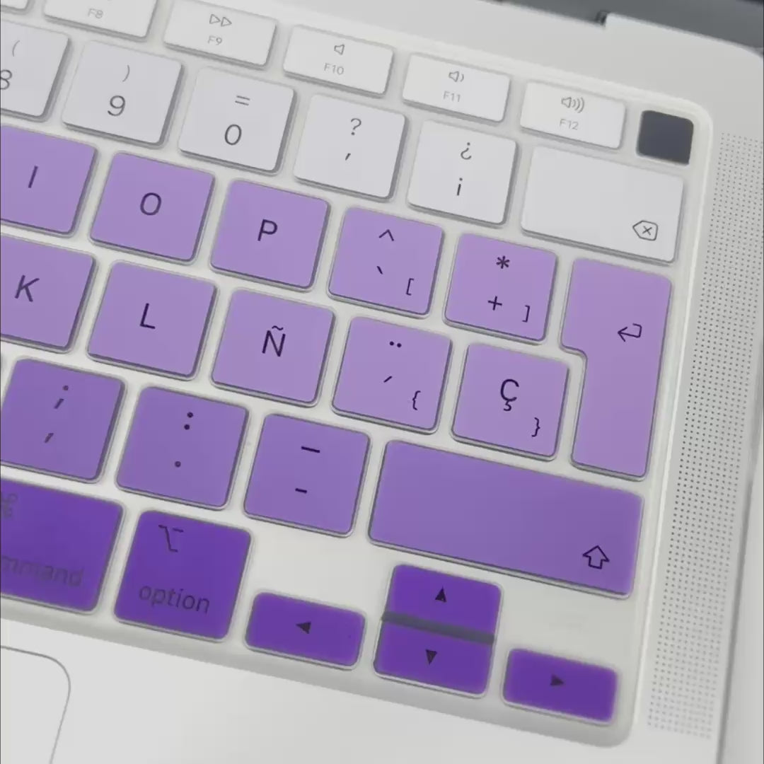 MacBook Keyboard Cover – Purple Gradient Design