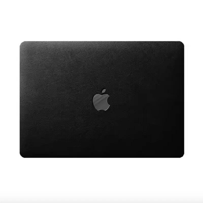 Carcasa de piel sintética negra para MacBook de Vivaldo, protección elegante y duradera para portátil.